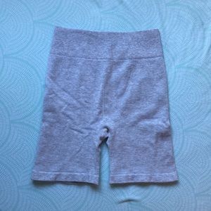 grey biker shorts, worn only a few times, willing to trade
